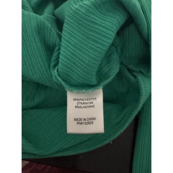 Lovers + Friends Ludrow Turquoise Green Long Sleeve Crop Wrap Top Size XS - Picture 4 of 9